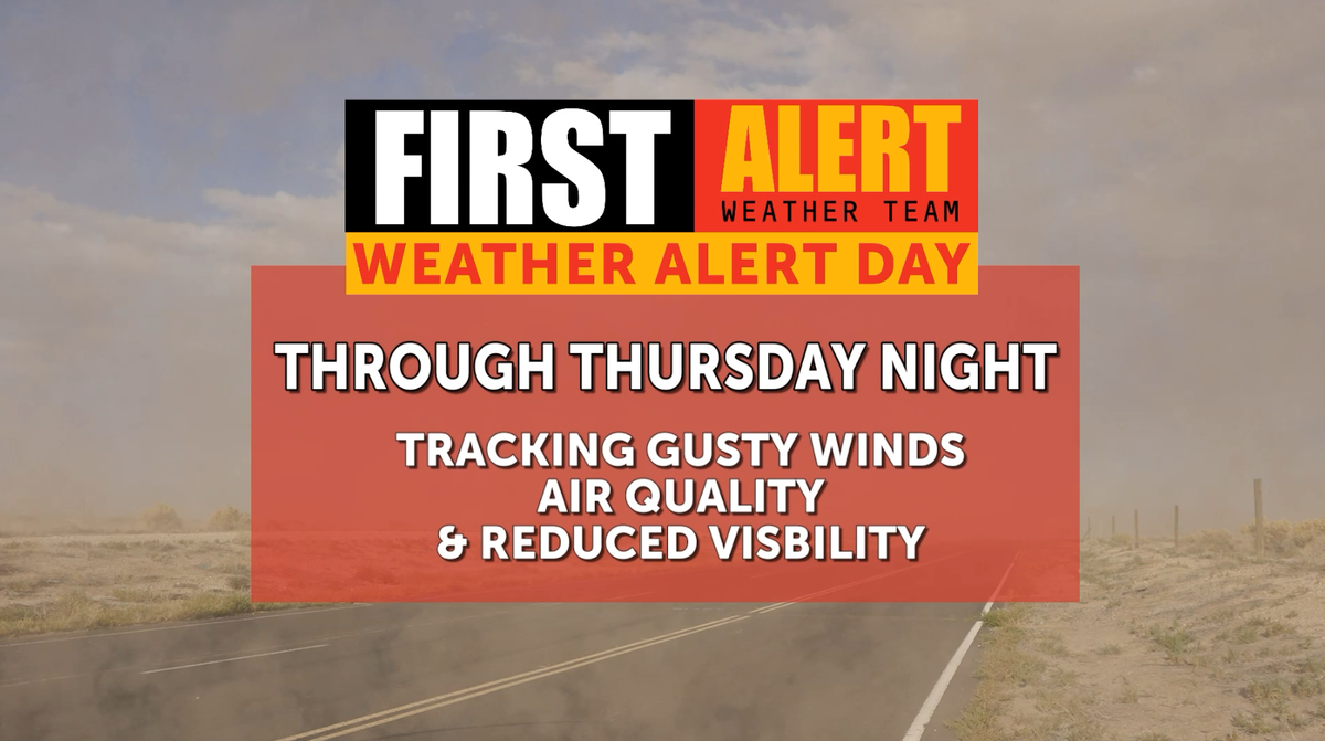 Gusty Winds Trigger Weather Alert for Blowing Dust & Poor Air Quality Across the Valley